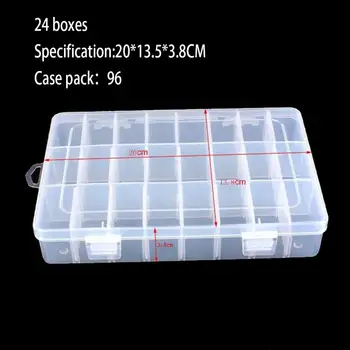 Ladustamise Kasti 15-24 Grid Läbipaistev Plastik Võre Ehted Pärlitega Ladustamise Kasti Reguleeritav Praktiline Ladustamise Kasti Rant Ringi Box Ehted