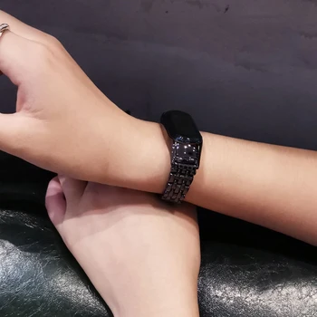 Lahe mi band 5 6 keraamiline rihm metallist käevõru Xiaomi Mi Bänd 3/4 rihmad asendamine correa Luksus naiste mees valge must