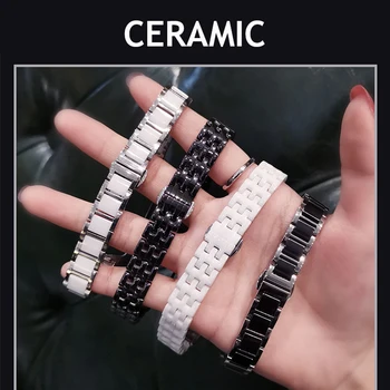 Lahe mi band 5 6 keraamiline rihm metallist käevõru Xiaomi Mi Bänd 3/4 rihmad asendamine correa Luksus naiste mees valge must