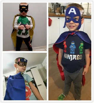 Lapsed Halloween Printsess Cape Cosplay Kostüüm 1Cape + 1Mask Superkangelane Cape Kahepoolne Lapse Sünnipäev, Jõulud 70*70cm 35849