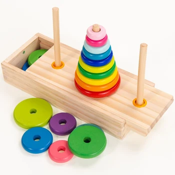 Lapsed, Haridus-Virnastamine Mänguasjad Puidust Varase Õppe Värvid Klassikaline Geomeetriline Matemaatika Puzzle Mänguasi Lastele