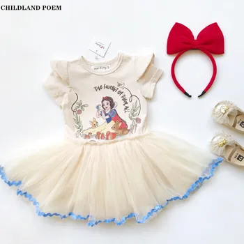 Lapsed Kleidid Tüdrukute Suvel Printsess Väikelapse Beebi Tüdrukud Dress Lumi Valge Tüdrukud Kostüüm 1. Sünnipäeva Kleit Tüdruk
