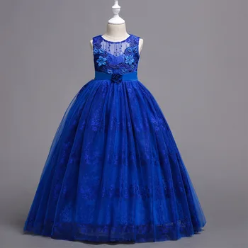 Laste Kleit Tüdruk Pits Kleit Pulm Kleit On Suur Laps Tahke Värv Printsess Kleit 8-aastane tüdruk, suvel kleidid 118418