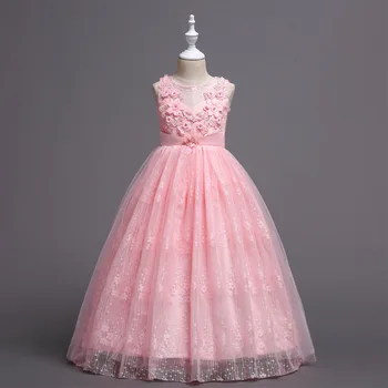Laste Kleit Tüdruk Pits Kleit Pulm Kleit On Suur Laps Tahke Värv Printsess Kleit 8-aastane tüdruk, suvel kleidid