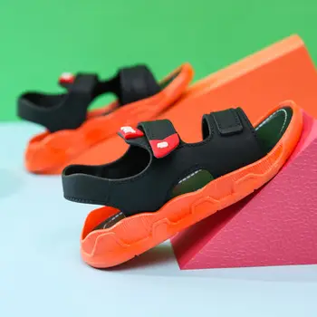 Laste uus suvi candy värvi sandaalid poiste pehme-baseeruv mugav hingav kingad tütarlaste mood konks lahe sandaalid 123267