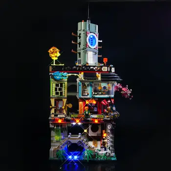 Led Light Kit Ninja City Street View Seeria Mudel, Hoone Plokid, Tellised Ehitus Mänguasjad Lastele Kingitused