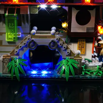 Led Light Kit Ninja City Street View Seeria Mudel, Hoone Plokid, Tellised Ehitus Mänguasjad Lastele Kingitused