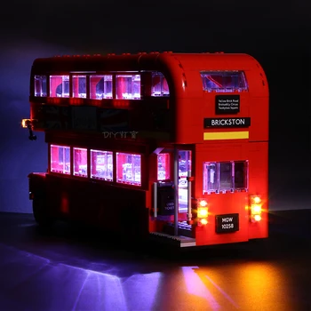 Led Light kit For 10258 Linna Autod seeria 10258 Londoni Bussi-ja ehituskivi,lastele 