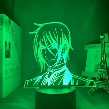 Led Night Light Anime Black Butler Lamp Magamistuba Decor Light Lapsed Lapse Sünnipäeva Kingitus tuba teenetemärgi tuled tuba decor neoon