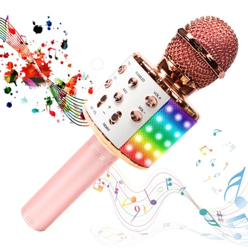 Led Traadita Mikrofon Karaoke Mikrofon Koos Kõlariga Ktv-Mängija Kaasaskantav Kõlar Lapsed Mikrofon Laste Kingitused