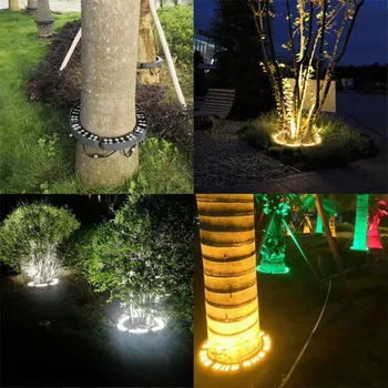 Led Tree Holding Lamp Puud Kallistada Lamp Väljas Veekindel Hoop Tuli Ümmarguse Maastiku Valgustus Projekti Valguse Värviline RGB Tuled