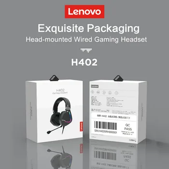 Lenovo Gaming Headset Juhtmega Kõrvaklappide Surround Heli, RGB Värviline Valgus Sügav bass in-ear koos Mic ARVUTI Sülearvuti Gamer Headset 160213