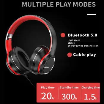 Lenovo HD200 Bluetooth-Peakomplekti Kokkupandav Arvuti Juhtmeta Kõrvaklapid Müra Tühistamises Sport Stereo Gaming Headset Auriculares