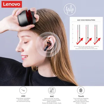 Lenovo HT78 Juhtmeta Bluetooth-Kõrvaklapp koos Mikrofoniga, Veekindel TWS Hifi Stereo Heli ANC Mängude Earbuds koos Laadija Juhul 187463