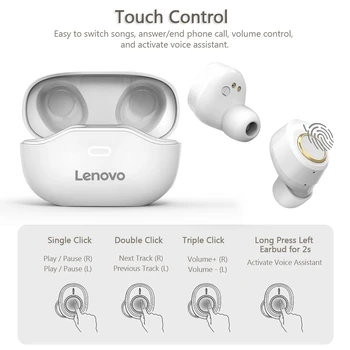 Lenovo X18 TWS Earbuds 5.0 Tõsi Juhtmeta Kõrvaklapid Sport Peakomplekt In-ear Kõrvaklapid, Touch Control with Mic Sobiks Android ja IOS