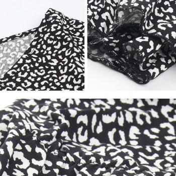 Leopard Printida Suvine Kleit Naiste Lühike Varrukas, V-Kaelus Ühe Karavan Daamid Casual Kleidid Vabaaja Pikk Kleit naistele, 2021