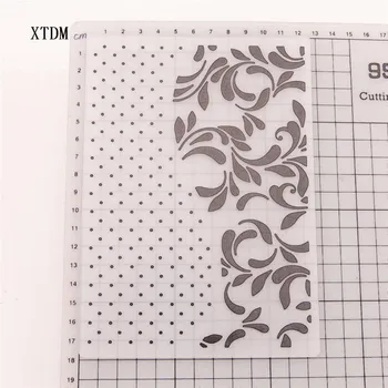 Lihavõtted plastist Lehed punkti mall käsitöö kaardi tegemise paber-kaardi album pulm teenetemärgi Reljeef kaustad