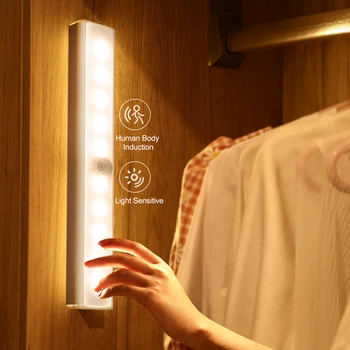 Liikumisandur traadita öösel tuled magamistuba decor light LED Detektor seina dekoratiivne lamp trepikoda kapis ruumi vahekäiguga valgustus