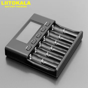 Liitokala akulaadija, Lii-S6 Lii-PD4 Lii-500S v 3.2 3.7 v 18650 6-pesa auto-polaarsus avastada 26650 21700 18500 a a AA AAA batteri