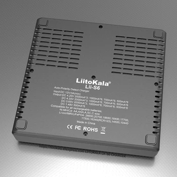 Liitokala akulaadija, Lii-S6 Lii-PD4 Lii-500S v 3.2 3.7 v 18650 6-pesa auto-polaarsus avastada 26650 21700 18500 a a AA AAA batteri