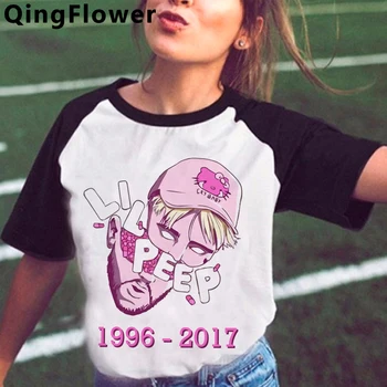 Lil Peep suvel top naine prindi tumblr graafiline tees naiste t-särk vintage riided