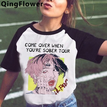 Lil Peep suvel top naine prindi tumblr graafiline tees naiste t-särk vintage riided