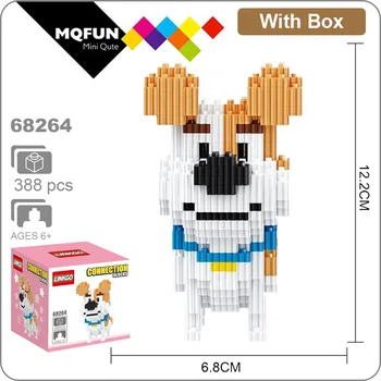 Linkgo Naljakas cartoon micro diamond ehitusplokk Loomade koera, küülik diamond koguda mänguasjad tegevus arvandmed tellised, lapsed kingitusi 34937