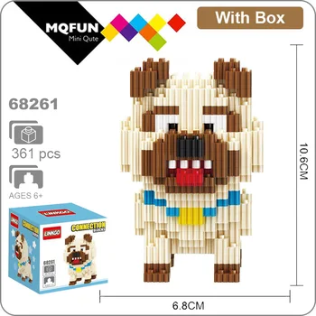 Linkgo Naljakas cartoon micro diamond ehitusplokk Loomade koera, küülik diamond koguda mänguasjad tegevus arvandmed tellised, lapsed kingitusi