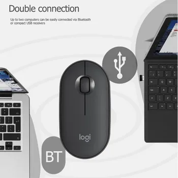 Logitech M350 PEBBLE Vaikne Juhtmeta Bluetooth Hiir 1000DPI Stiilne Ja Kerge Kaasaskantav Sobib Kontori Arvuti Sülearvuti
