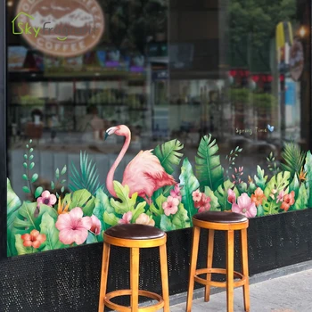 Loominguline Taim Flamingo Seina Kleebised Kodus Seina Kaunistused Elutuba, Magamistuba Põrandaliistud Seina Kaunistamiseks Isekleepuv Kleebised