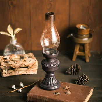 Loominguline Vaik Käsitöö Nostalgiline Petrooleumi Lamp Küünal Omanik Teenetemärgi Vintage Klaasist Kate Laterna Küünlajalad Home Decor Kingitused