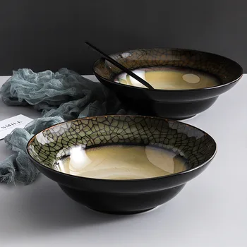 Loominguline keraamilist tassi tassi koju deep dish hulgimüük Jaapani käsitsi maalitud ramen kaussi salat straw hat kaussi hotel lauanõud