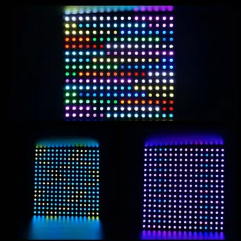Luces LED Pixel Paneel Maatriks Ekraan 5050 SMD RGB Paindlik 8x8 16x16 8x32-Moodul Saab De Individuaalselt Tegeleda WS2812 IC-DC5V