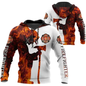 Lugupidavalt Tuletõrjuja 3D Print Kevad Sügis Topp Mees Naiste Harajuku Outwear Tõmblukk-Suurpärase Dressipluus Vabaaja Unisex-2 103554