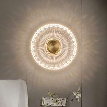 Luksus LED Seina Lamp Loominguline Magamistuba Öö Taust seinavalgusti Postmodernistlik Akrüül-elutuba Uuringu Algul Vahekäiguga Sconce Lamp