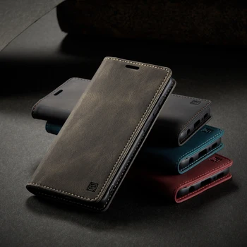 Luksus Magnet Rahakoti Puhul Xiaomi Redmi Lisa 8 Pro Telefoni Juhul Matt Nahast Kate Kaardi Omaniku