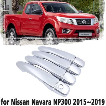 Luksus kroomitud ukselingi kate sisekujundus kaitse kate Nissan Navara NP300 Navara D23 Renault Alaska Auto accessory kleebis