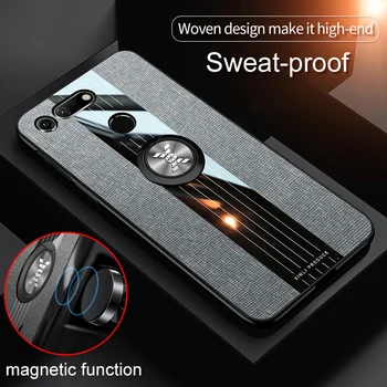 Luksuslik Kangas Telefoni puhul Huawei Honor V10 V20 Vaadata 20 View10 10 View20 Magnet Sõrme Sõrmus Seista Riie Slim tagakaas
