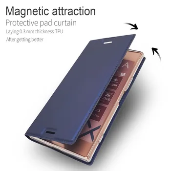 Luksuslik Nahast Magnetism Kate puhul, Sony Xperia XZ Premium XZ XZ1 XZ2 Kompaktne XZ2 Juhul Katab Klapp Rahakott Coque Fundas Etui