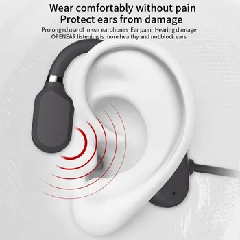 Luu Juhtivus Traadita Bluetooth-5.0 Openear Kõrvaklapid Väljas Stereo Sport Veekindlad Kõrvaklapid Mikrofoniga Peakomplekt