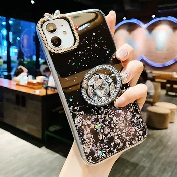 Luxury Diamond Bling Ring Case on For Samsung S10 S10e S9plus S20ultra S20FE Note10Pro S21plus A50 A51 A91 A20S Protective Case 65080