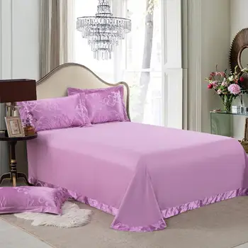 Luxury Silk Cotton Jacquard Crown Voodipesu komplekt Tikitud Tekk Katab Komplekti Voodi Lehel Padjapüürid Queen, King Size 4tk 14120