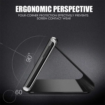 Luxury Smart Mirror Klapp Telefoni Puhul OnePlus 6T 6 5T Clear View tagakaas Aksessuaar Coque Kohta Oneplus 7 Pro Fundas Üks Pluss 7