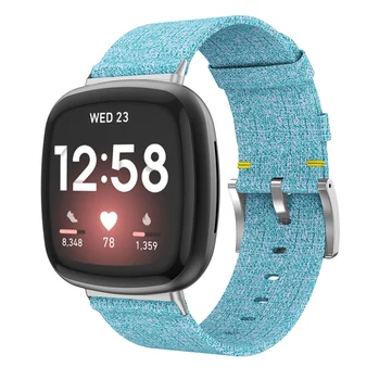 Lõuend Nailonist Rihma Fitbit Vastupidi 3 Smart Watch Band correa Kootud Käevõru Watchband Jaoks Fitbit mõttes versa3 vaadata tarvikud