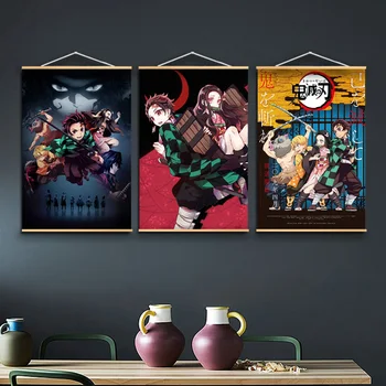 Lõuend Värvimine Anime, Manga Kamado Tanjirou Kamado Nezuko Plakatid ja Pildid Seina Kunsti Tuba Teenetemärgi Pilte Home Decor