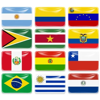 Lõuna-Ameerika riigi Argentina Suriname Tšiili Brasiilia Uruguai Kolumbia Ecuador, Venezuela Paraguay, Boliivia Lipp Külmkapi Magnet 5475