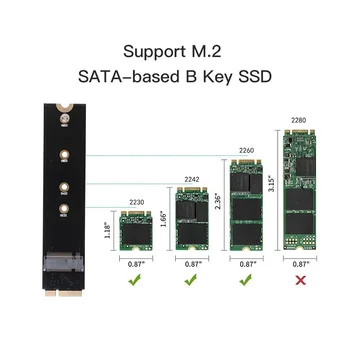 M. 2 NGFF SATA Adapter Kaardi Alpple A1465 A1466 MD223 Asendamine SSD kõvaketas Ketta Converter Kaart 2230/2242/2260