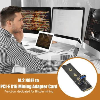 M. 2 PCI-E X16 Pesa Adapter Kaardi NGFF Pcie Ärkaja Kaardi NVME VGA pikenduskaabel 4Pin 6Pin SATA Jaoks Kaevandaja Kaevandamine 94308