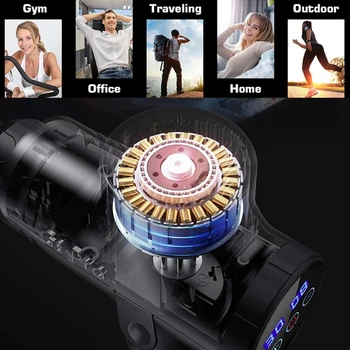 M2-12V LCD-Ekraan, Massaaž Relv Professional Deep Muscle Massager Valu Keha Lõõgastuda Näo Relv Fitness