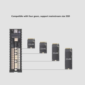M2 SSD Raske Juhtumi NVME PCIe Ruum M. 2 USB Type C 3.1 GEN2 M Sisestage Adapter